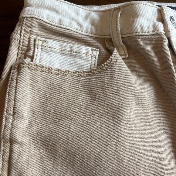 Hollister Ultra High-Rise Mom Jean Two Tone Tan Cream Women's W27L27 5R Festcore - Picture 5 of 10